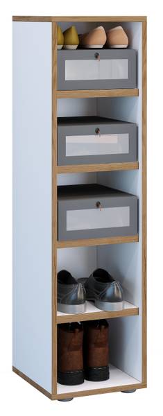 Schuhregal Salia Weiß - 30 x 110 cm