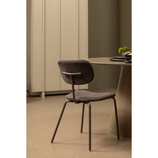 Esszimmerstuhl Link 2er-Set Grau - Webstoff - Eisen - 54 x 78 x 45 cm