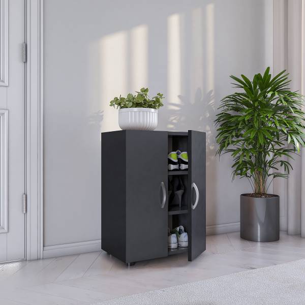 Kommode Ulas Anthrazit - Höhe: 74 cm