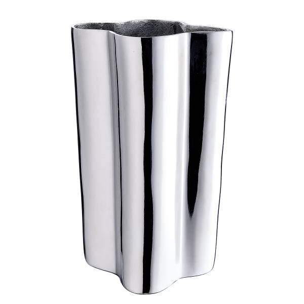 Vase CHROME Aluminium - Silber - Höhe: 30 cm