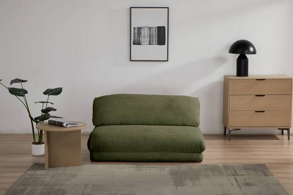 Schlafsofa LYNO Cordstoff Naris: Grün