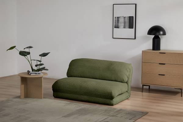 Schlafsofa LYNO Cordstoff Naris: Grün