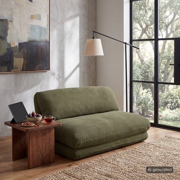 Schlafsofa LYNO Cordstoff Naris: Grün