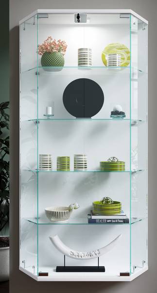 Hängevitrine Benila Weiß - 4