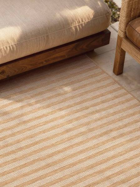 Outdoorteppich Linley Polypropylen - Beige / Braun - 120 x 170 cm