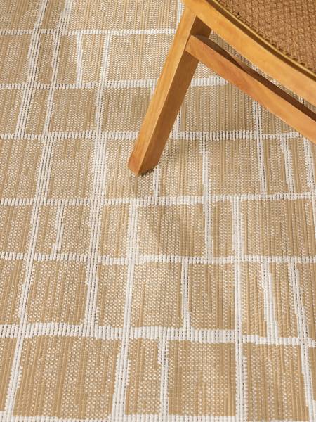 Outdoorteppich Crouch rund Polypropylen - Beige / Braun - Durchmesser: 160 cm