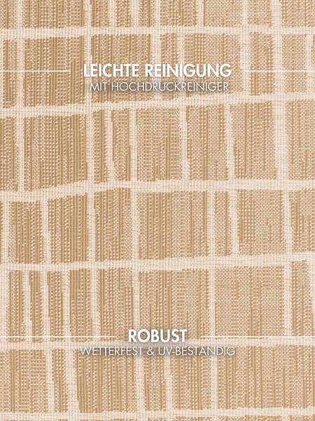 Outdoorteppich Crouch rund Polypropylen - Beige / Braun - Durchmesser: 160 cm