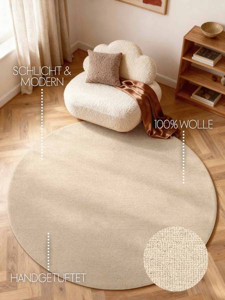 Wollteppich Knots rund kaufen