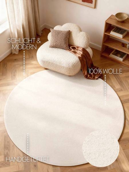 Wollteppich Knots rund kaufen