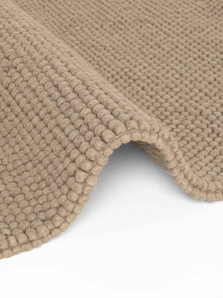 Wollteppich Diana rund Wolle - Beige