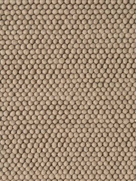 Wollteppich Diana rund Wolle - Beige