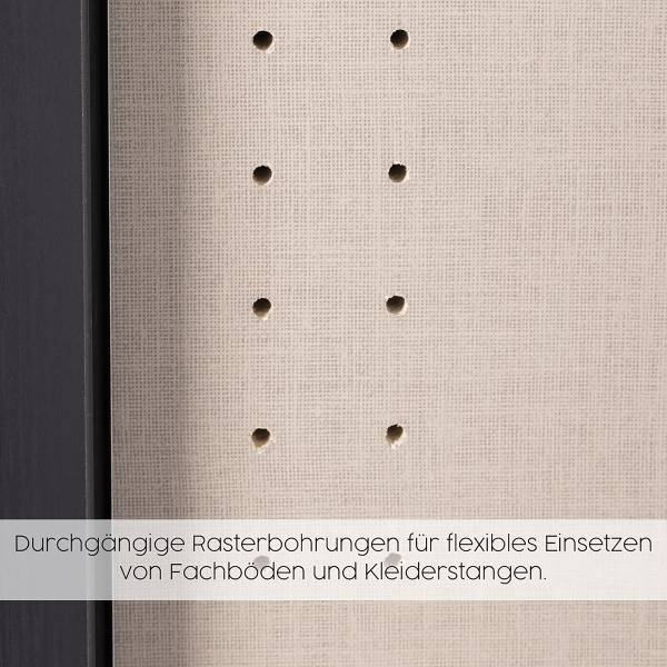 Drehtürenschrank Skyla Typ A Grauspiegel - Graumetallic - 271 x 210 cm - Comfort