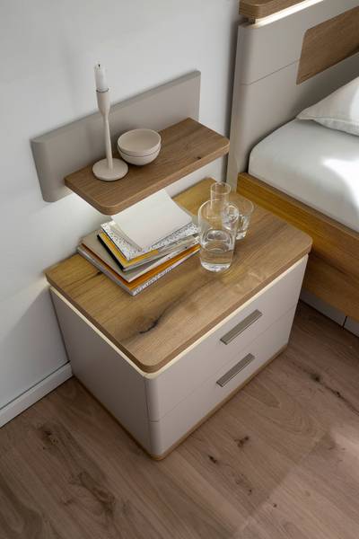 Wandboard Murazo Kaschmir / Eiche Evoke Dekor - Mit LED-Streifen