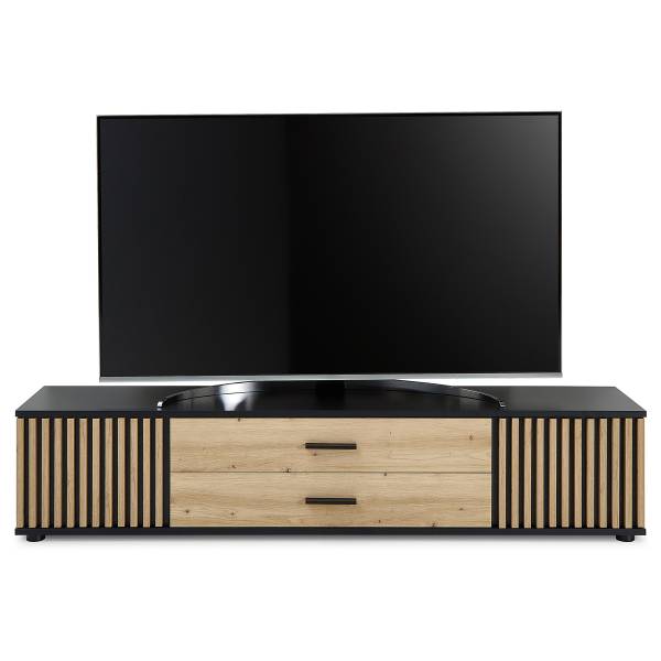 TV-Lowboard Cirbir Eiche Artisan Dekor / Schwarz