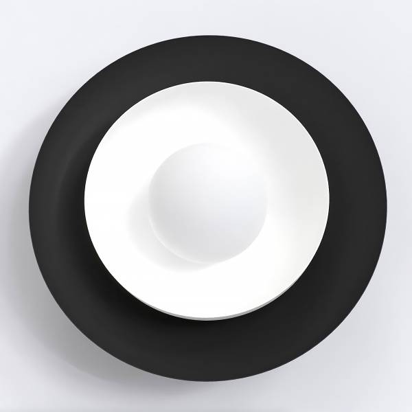 Wandleuchte Poppi Opalglas / Stahl - Schwarz / Weiß
