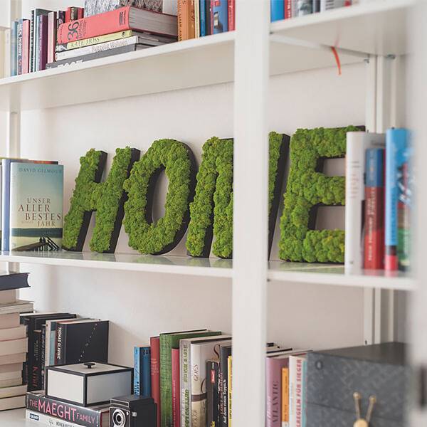 Dekopanel Buchstabe W Moos