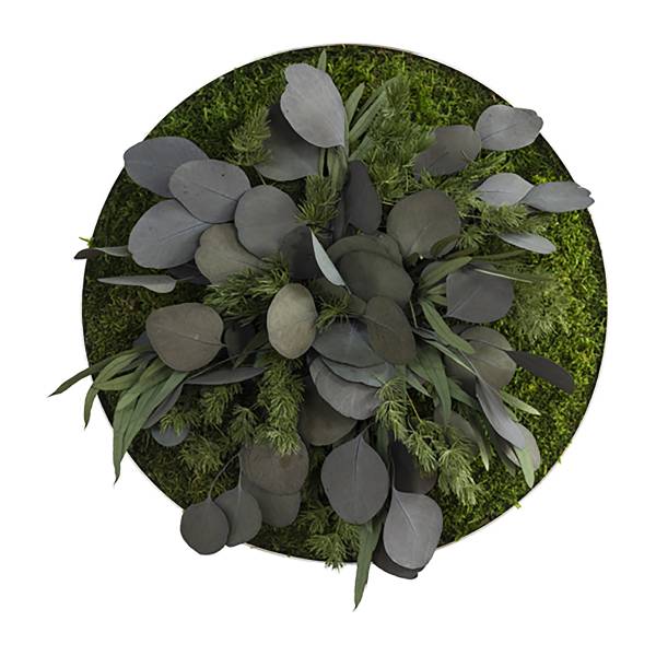 Decoratief paneel Leafs groen - roestvrij staal - andere - 34 x 34 x 15 cm