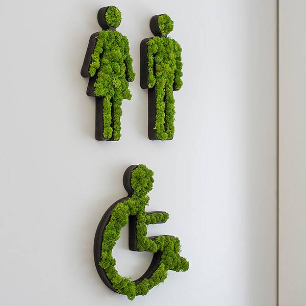 Panneau décoratif Fauteuil roulant Mousse - Vert / Noir