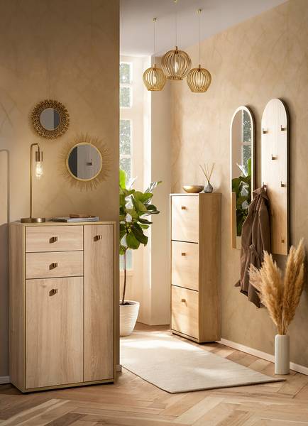 Kommode Flora Eiche Hell Dekor