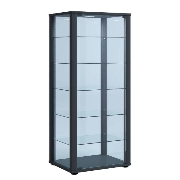 Standvitrine Kavisa Schwarz - Höhe: 115 cm - 5