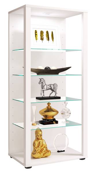 Regal Glasol mit Rückwand Weiß