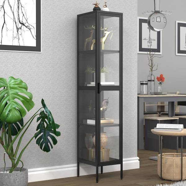 Standvitrine Floka Schwarz