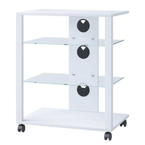 TV-Rack Folas mit Rollen Weiß