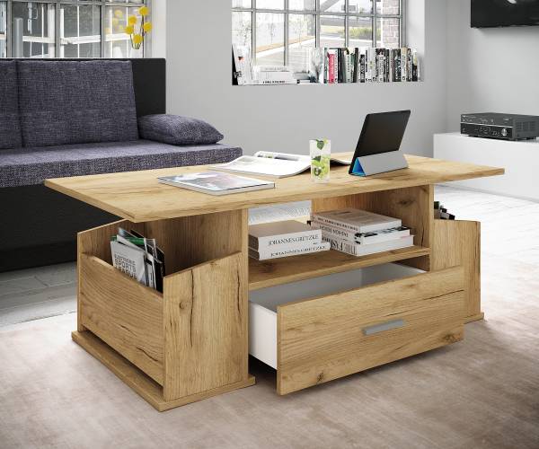 Salontafel Junata eikenhouten look