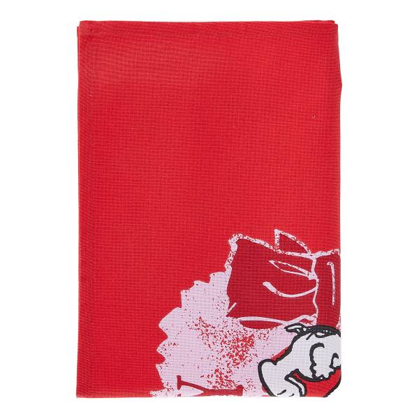 Theedoek PEANUTS katoen - rood/roze