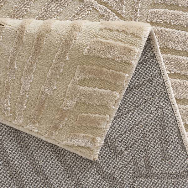 Kurzflorteppich Rio Typ D Webstoff - Beige - 80 x 150 cm