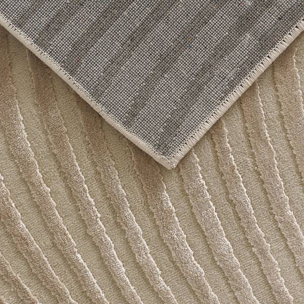 Kurzflorteppich Rio Typ D Webstoff - Beige - 80 x 150 cm