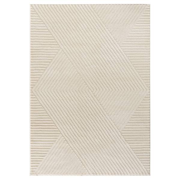 Kurzflorteppich Rio Typ B Webstoff - Weiß - 120 x 170 cm