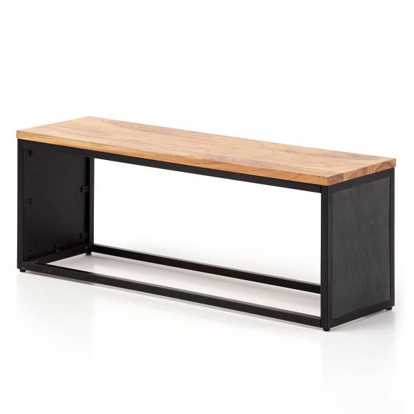Banc de penderie Bohiro Acacia / Noir
