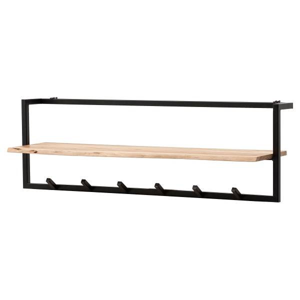 Wandgarderobe Selico Typ B Akazie / Schwarz