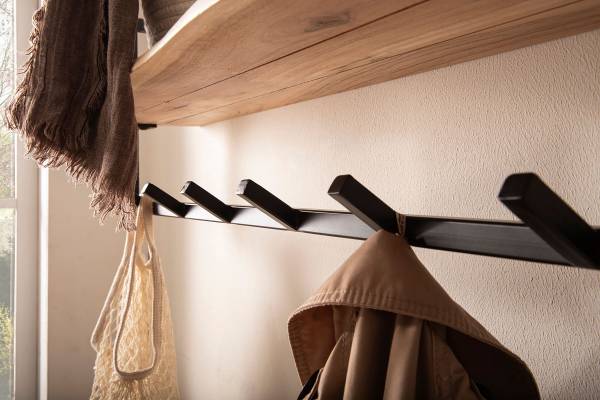 Wandgarderobe Selico Typ B Akazie / Schwarz