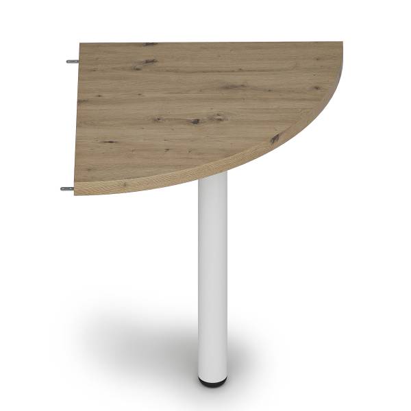 Piano angolare Navu Effetto rovere / Bianco