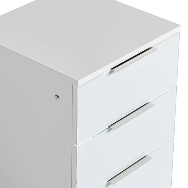 Cassettiera con ruote Fins Bianco lucido