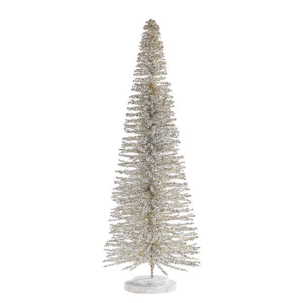 Tanne X-MAS Glitter Bambus - Silber - Silber - Höhe: 60 cm