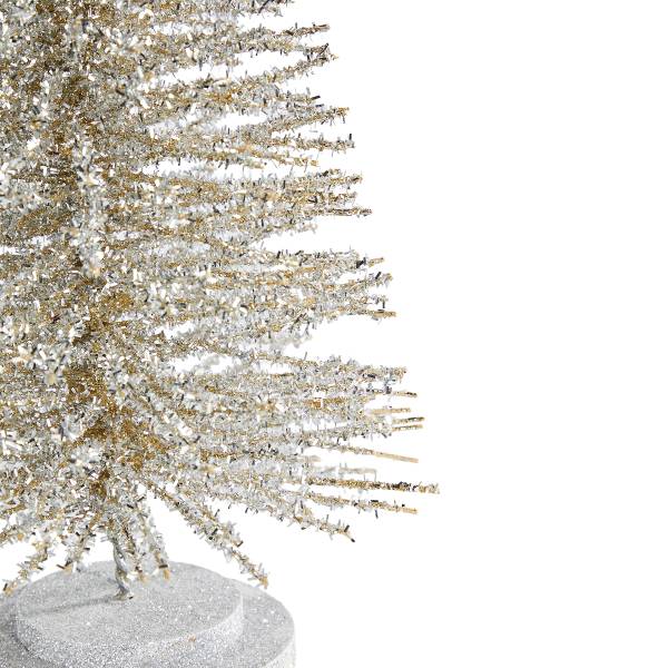 Tanne X-MAS Glitter Bambus - Silber - Silber - Höhe: 60 cm