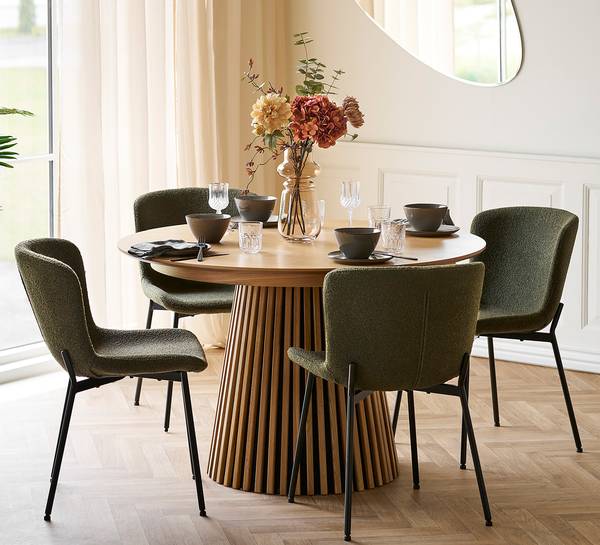 Set di 5 mobili da esterno Zemya vero legno impiallacciato