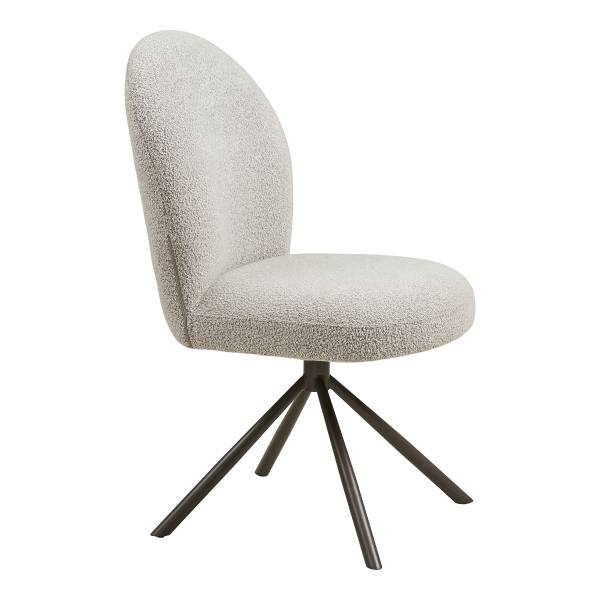Drehbarer Esszimmerstuhl Wakou Bouclé