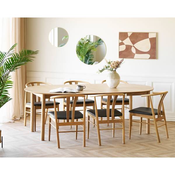 Ausziehbarer Esstisch Hoyle Echtholz furniert