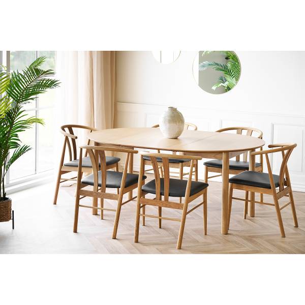 Ausziehbarer Esstisch Hoyle Echtholz furniert