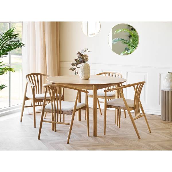 Ausziehbarer Esstisch Hoyle Echtholz furniert