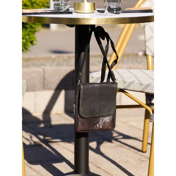 Bistrotisch Ionis Marmor Weiß Dekor-Gold / Schwarz