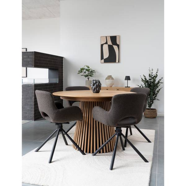 Ausziehbarer Esstisch Ladok Typ A Echtholz furniert - Eiche