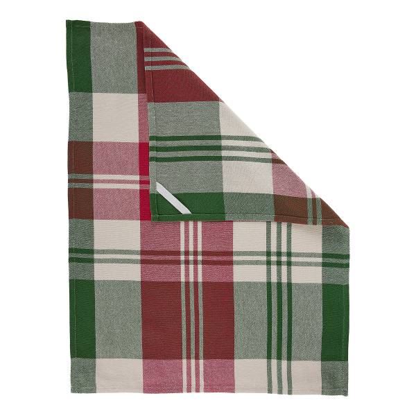 Theedoek HIGHLANDS katoen - rood/groen
