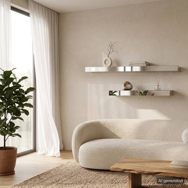 Mensola specchio NORRMI Specchio - Larghezza: 100 cm - Set da 1