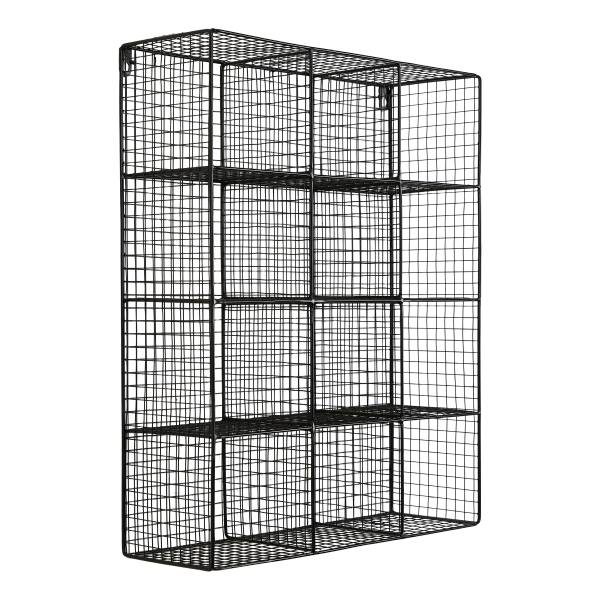 Tassenregal MUGO eckig Metall - Schwarz - 40 x 50 cm