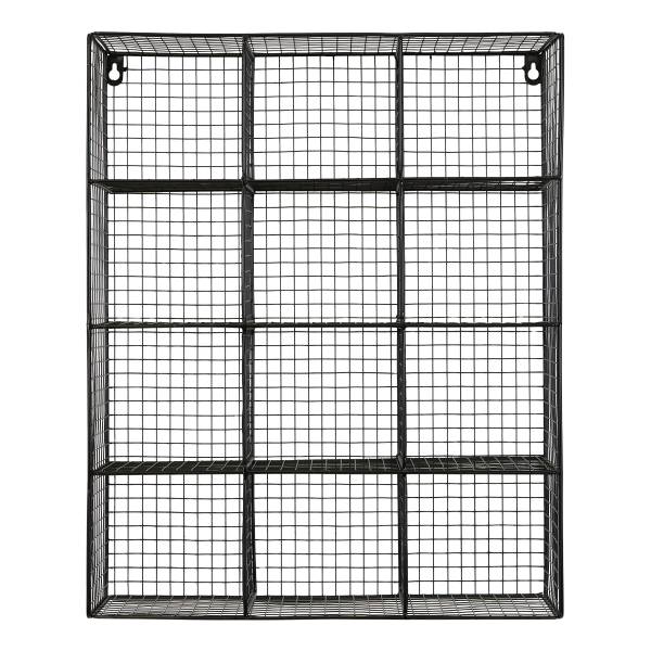 Tassenregal MUGO eckig Metall - Schwarz - 40 x 50 cm